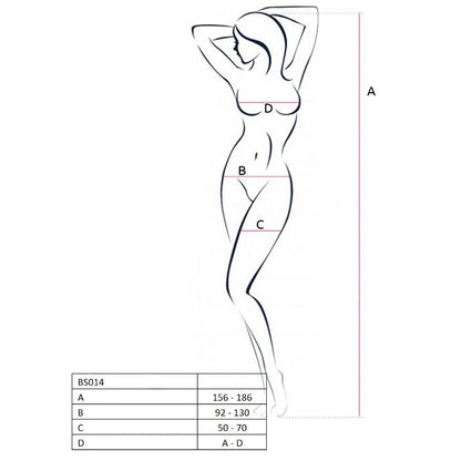 Passion Woman Bs014 White Bodystocking One Size | Niks.fi verkkokauppa