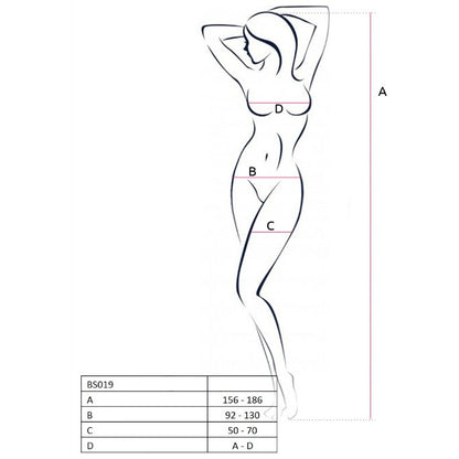 Passion Woman Bs019 Bodystocking Black One Size | Niks.fi verkkokauppa
