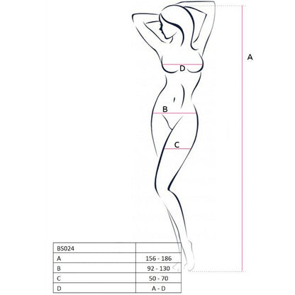 Passion Woman Bs024 White Bodystocking One Size | Niks.fi verkkokauppa