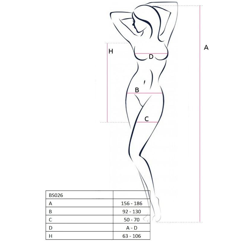 Passion Woman Bs026 Black Dress Style Bodystocking One Size | Niks.fi verkkokauppa