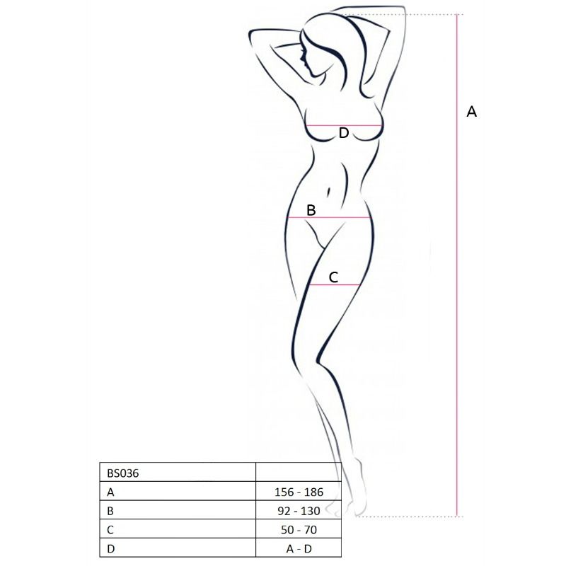 Passion Woman Bs036 White Bodystocking One Size | Niks.fi verkkokauppa