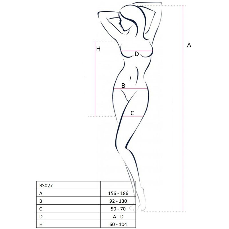 Passion Woman Bs027 Black Dress Style Bodystocking One Size | Niks.fi verkkokauppa