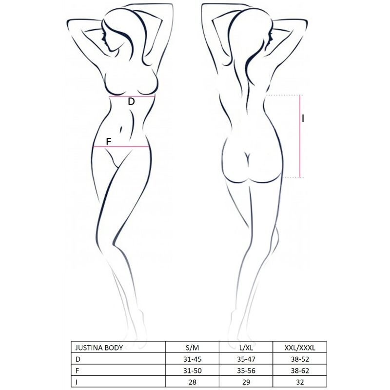 Passion Woman Justina Teddy Black Size L/Xl | Niks.fi verkkokauppa