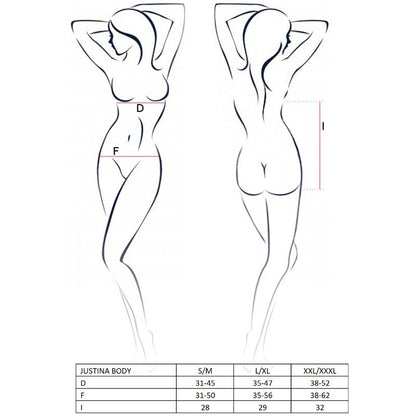 Passion Woman Justina Teddy Black Size L/Xl | Niks.fi verkkokauppa