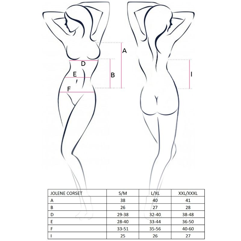 Passion Woman Jolene Corset Black Size L/Xl | Niks.fi verkkokauppa