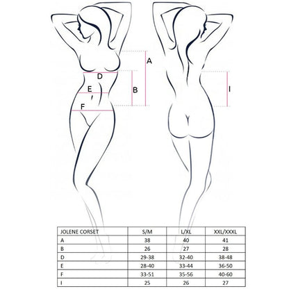 Passion Woman Jolene Corset Black Size L/Xl | Niks.fi verkkokauppa