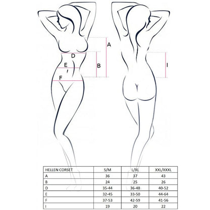Passion Woman Hellen Corset Black Size S/M | Niks.fi verkkokauppa