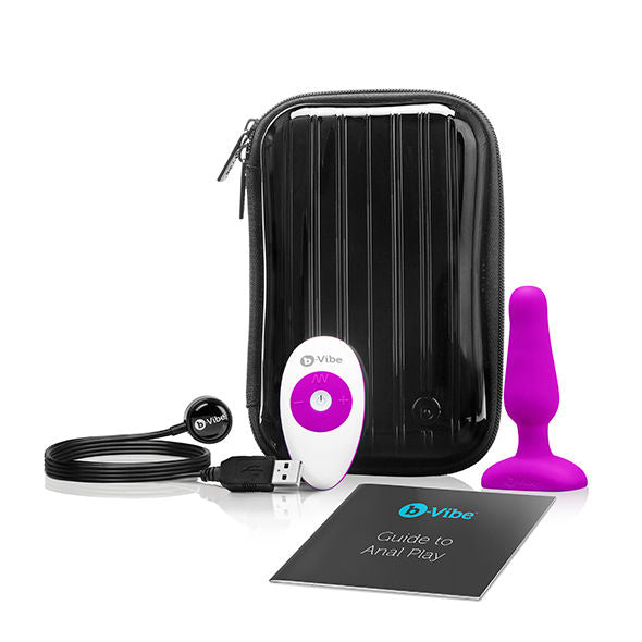 B-Vibe Novice Remote Control Anal Plug Fuchsia | Niks.fi verkkokauppa
