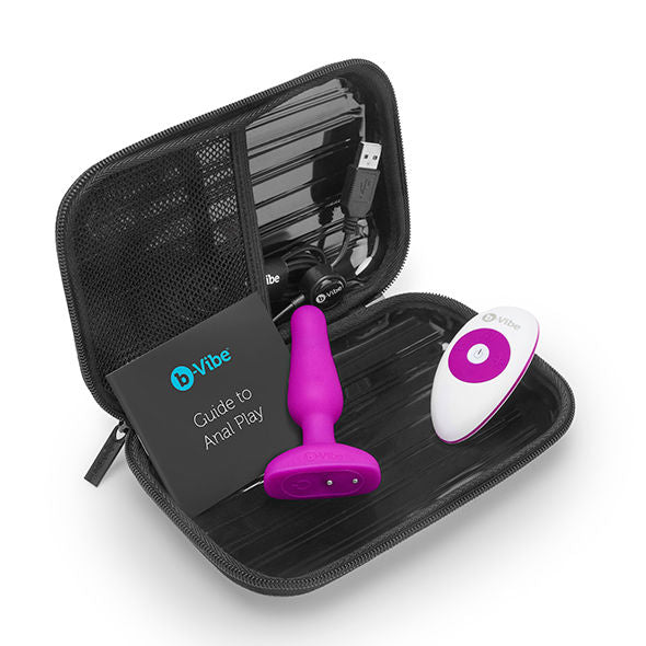 B-Vibe Novice Remote Control Anal Plug Fuchsia | Niks.fi verkkokauppa