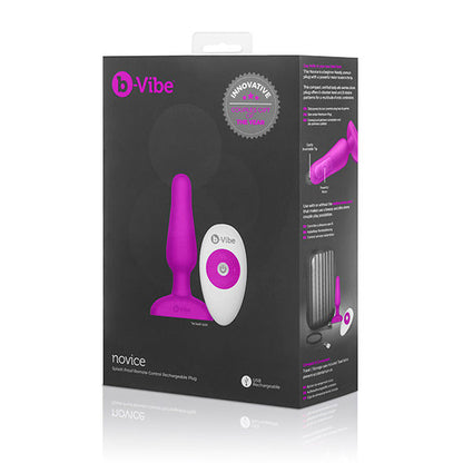 B-Vibe Novice Remote Control Anal Plug Fuchsia | Niks.fi verkkokauppa