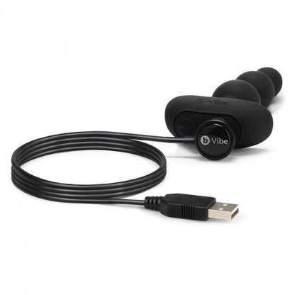 B-Vibe Triplet Anal Remote Control Beads Black | Niks.fi verkkokauppa