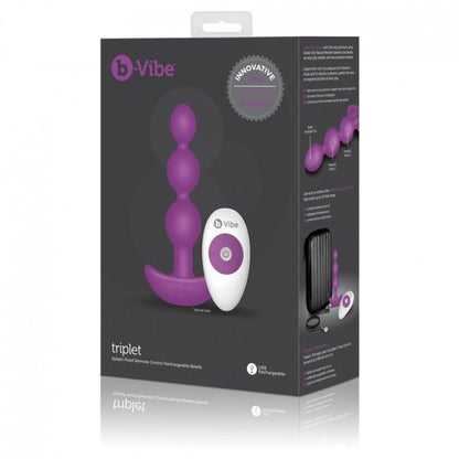 B-Vibe Triplet Anal Remote Control Beads Pink | Niks.fi verkkokauppa