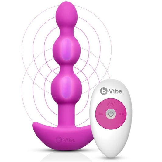 B-Vibe Triplet Anal Remote Control Beads Pink | Niks.fi verkkokauppa