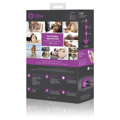 B-Vibe Triplet Anal Remote Control Beads Pink | Niks.fi verkkokauppa