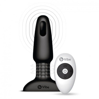 B-Vibe Rimming Remote Control Anal Plug 2 Black | Niks.fi verkkokauppa