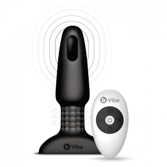 B-Vibe Rimming Remote Control Anal Plug 2 Black | Niks.fi verkkokauppa