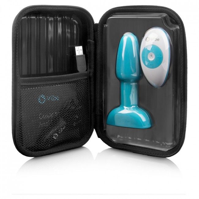 B-Vibe Rimming Remote Control Anal Plug Petite Teal | Niks.fi verkkokauppa