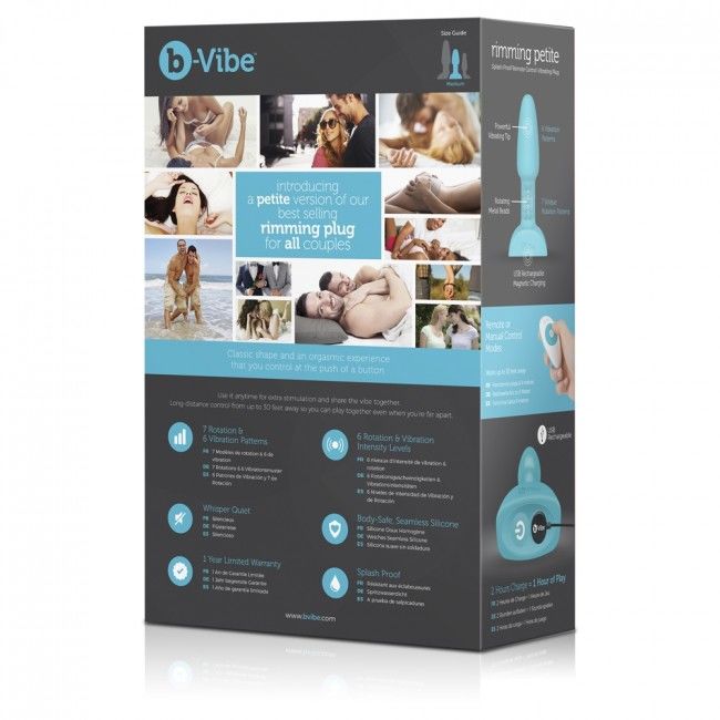 B-Vibe Rimming Remote Control Anal Plug Petite Teal | Niks.fi verkkokauppa