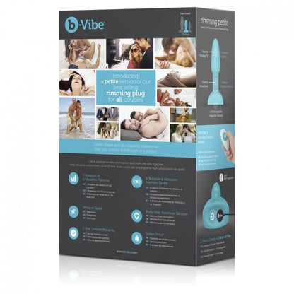 B-Vibe Rimming Remote Control Anal Plug Petite Teal | Niks.fi verkkokauppa