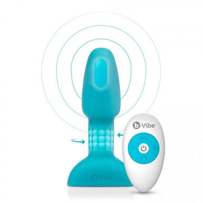 B-Vibe Rimming Remote Control Anal Plug Petite Teal | Niks.fi verkkokauppa