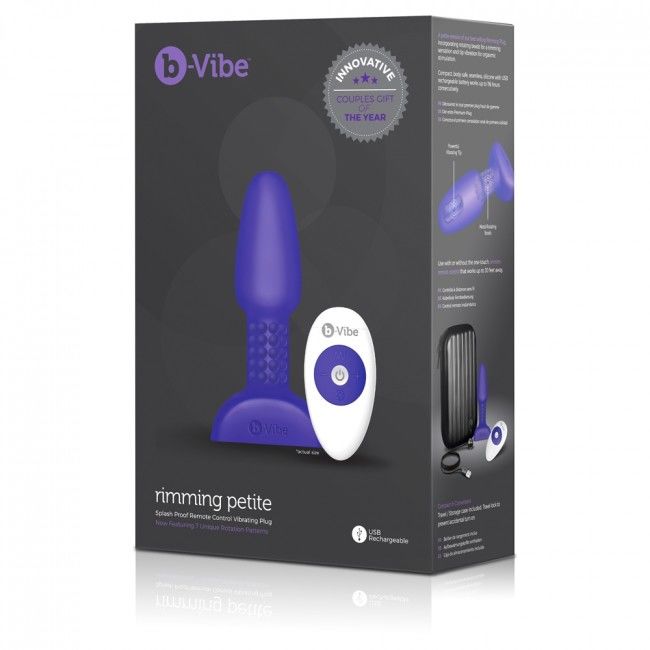 B-Vibe Rimming Remote Control Anal Plug Petite Lilac | Niks.fi verkkokauppa