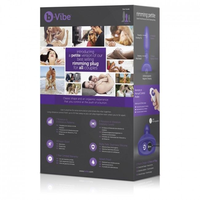 B-Vibe Rimming Remote Control Anal Plug Petite Lilac | Niks.fi verkkokauppa