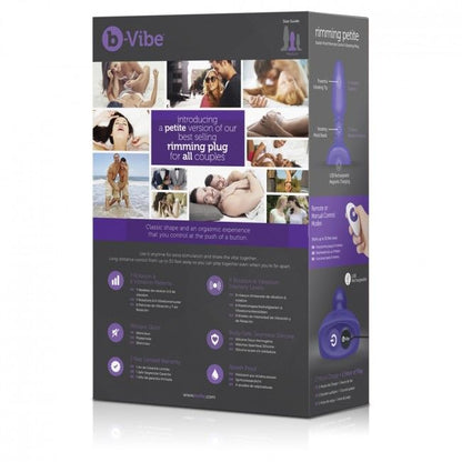 B-Vibe Rimming Remote Control Anal Plug Petite Lilac | Niks.fi verkkokauppa