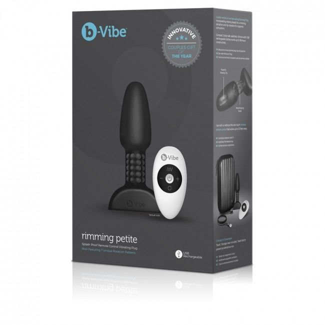B-Vibe Rimming Remote Control Anal Plug Petite Black | Niks.fi verkkokauppa