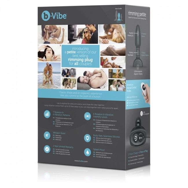 B-Vibe Rimming Remote Control Anal Plug Petite Black | Niks.fi verkkokauppa