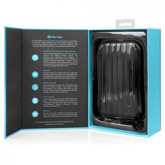 B-Vibe Rimming Remote Control Anal Plug Petite Black | Niks.fi verkkokauppa