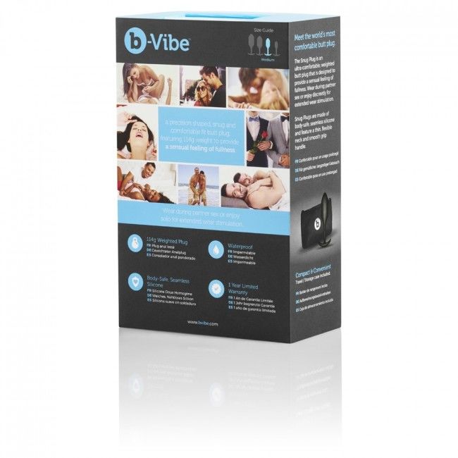 B-Vibe Snug Anal Plug 2 Black | Niks.fi verkkokauppa