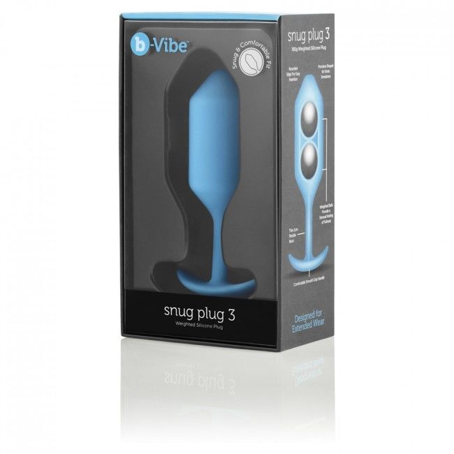 B-Vibe Snug Anal Plug 3 Sky Blue | Niks.fi verkkokauppa