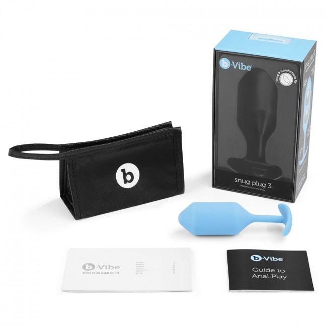 B-Vibe Snug Anal Plug 3 Sky Blue | Niks.fi verkkokauppa