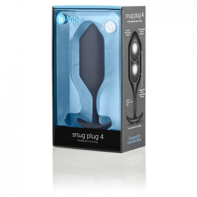 B-Vibe Snug Anal Plug 4 Black | Niks.fi verkkokauppa