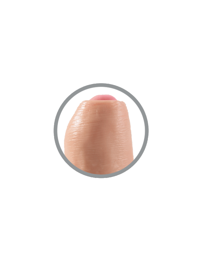 King Cock Realistic Dildo Uncut Flesh 23 Cm | Niks.fi verkkokauppa