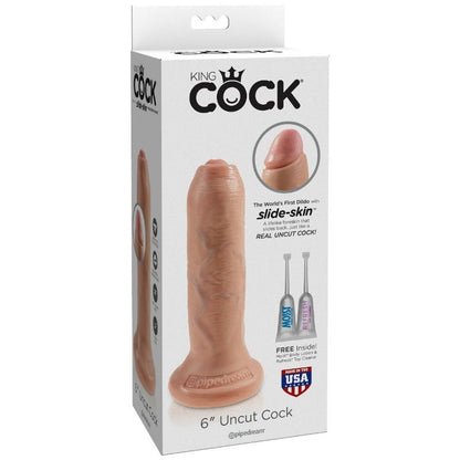 King Cock Realistic Dildo Uncut Flesh 17 Cm | Niks.fi verkkokauppa