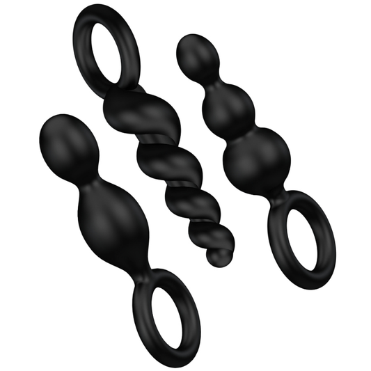 Satisfyer Anal Plugs Set 3Pcs Black | Niks.fi verkkokauppa
