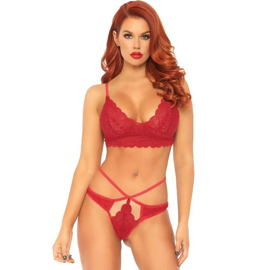 Leg Avenue 2 Pieces Set Lace Bralette And Thong S/M | Niks.fi verkkokauppa