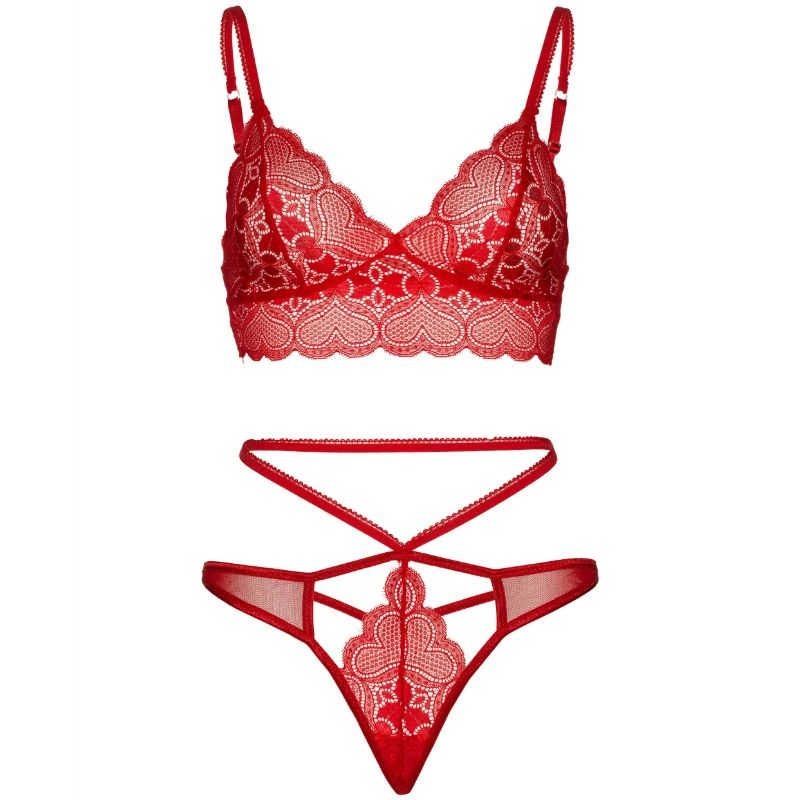 Leg Avenue 2 Pieces Set Lace Bralette And Thong M/L | Niks.fi verkkokauppa