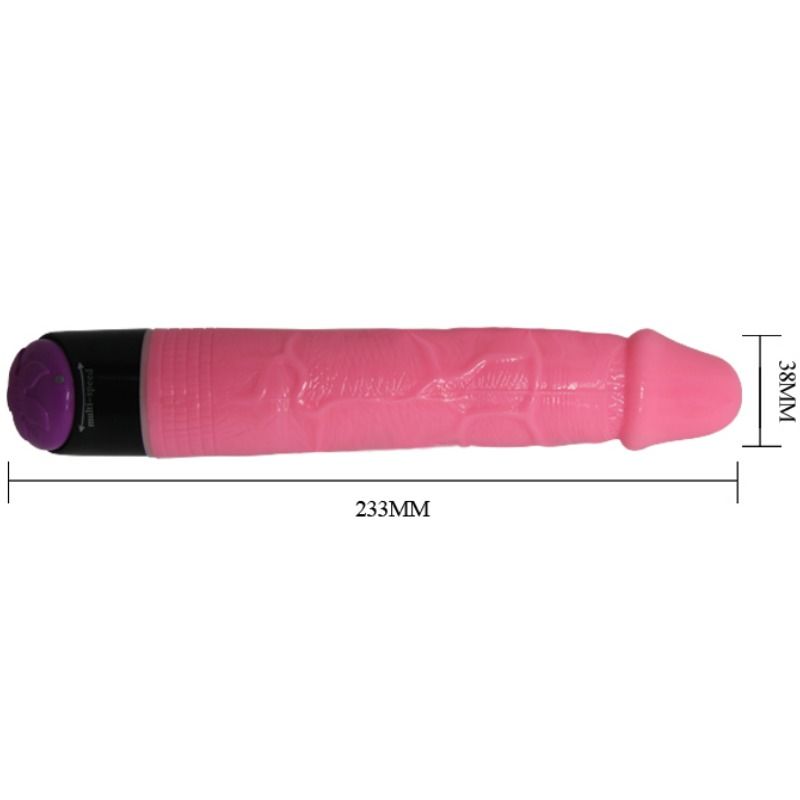 Baile Colorful Sex Realistic Vibrator Pink 23 Cm | Niks.fi verkkokauppa