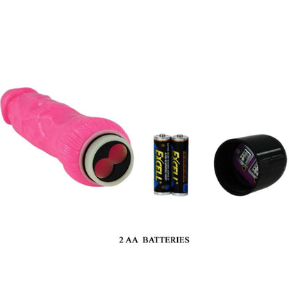 Baile Colorful Sex Realistic Vibrator Pink 24 Cm | Niks.fi verkkokauppa