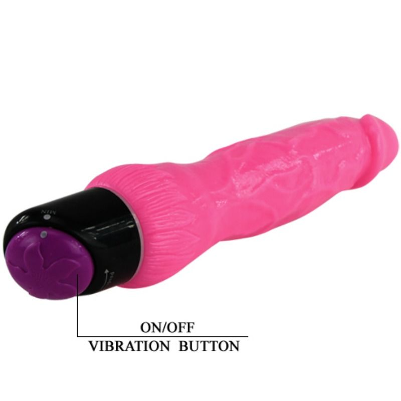 Baile Colorful Sex Realistic Vibrator Pink 24 Cm | Niks.fi verkkokauppa