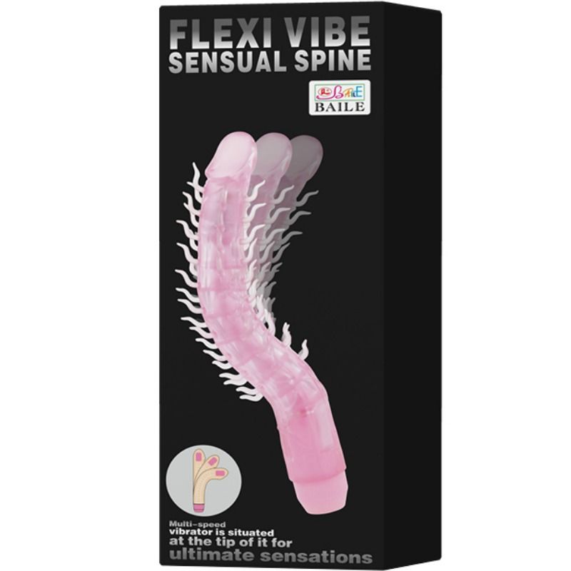 Baile Flexi Vibe Sensual Spine Bendable Vibrating Dildo 23.5 Cm | Niks.fi verkkokauppa