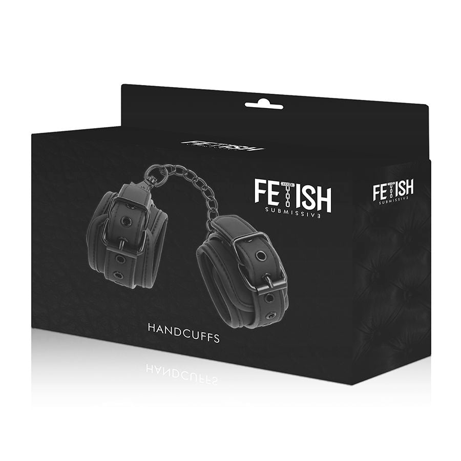 Fetish Submissive Vegan Leather Handcuffs With Noprene Lining | Niks.fi verkkokauppa