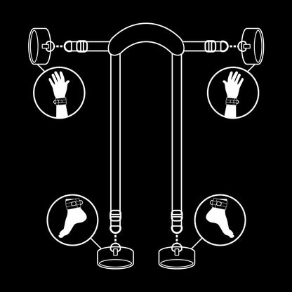Fetish Submissive Master Position With 4 Noprene-Lined Handcuffs | Niks.fi verkkokauppa