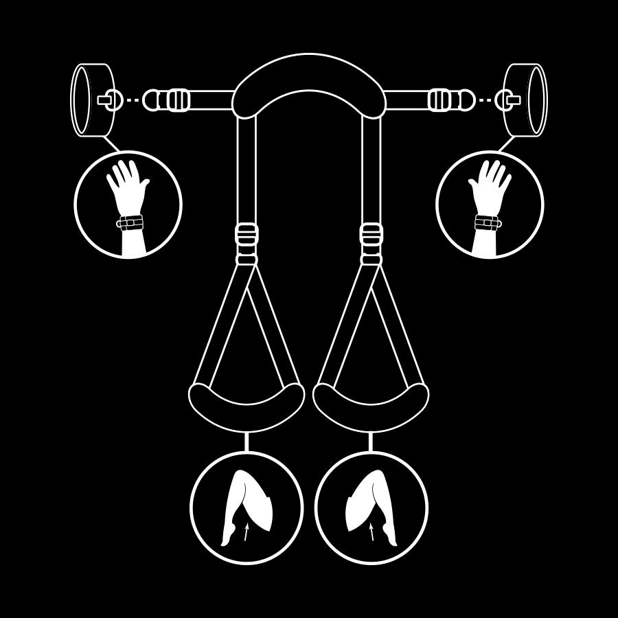 Fetish Submissive Open Legs Position With Noprene Lining Handcuffs | Niks.fi verkkokauppa