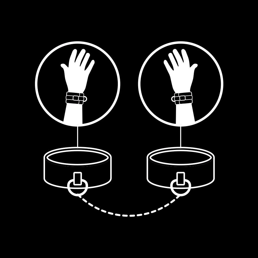 Fetish Submissive Vegan Leather Handcuffs With Noprene Lining | Niks.fi verkkokauppa