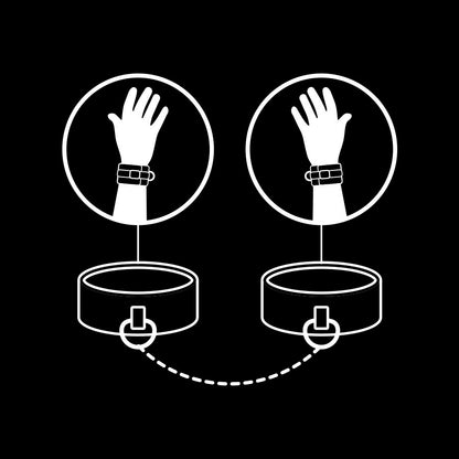 Fetish Submissive Vegan Leather Handcuffs With Noprene Lining | Niks.fi verkkokauppa