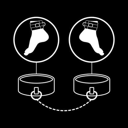 Fetish Submissive Vegan Leather Ankle Cuffs With Noprene Lining | Niks.fi verkkokauppa