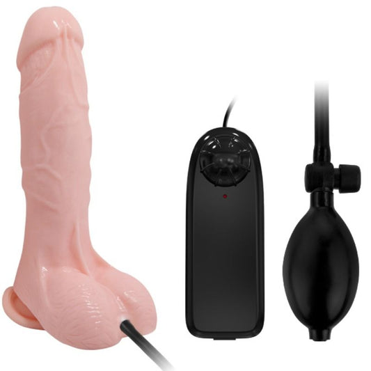 Baile Realistic Vibrating And Inflatable Dildo 18.8 Cm | Niks.fi verkkokauppa
